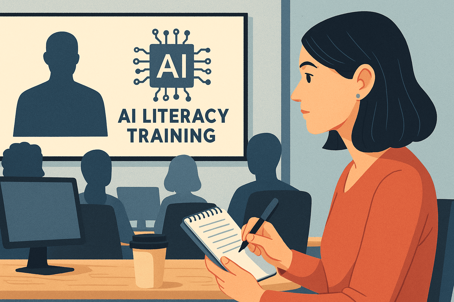 Rima presents the ROI of AI literacy to the management team